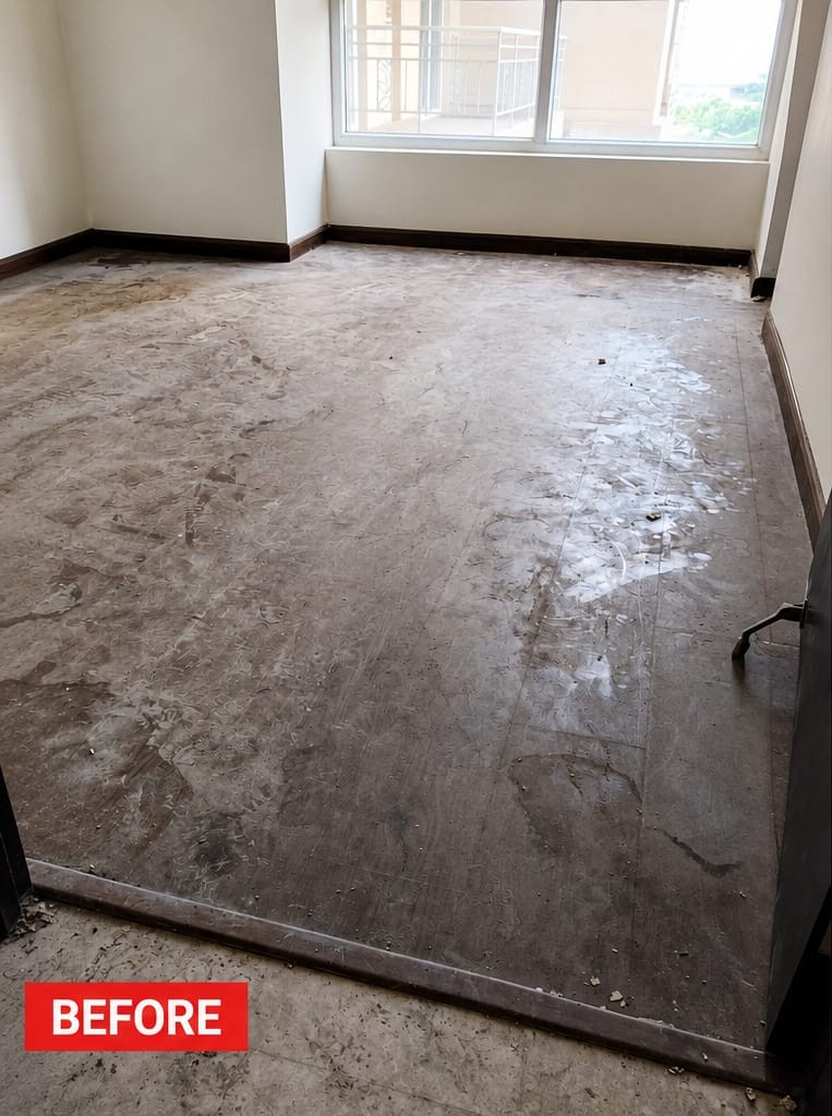 Sofa dust status before shampooing